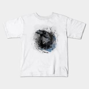 Crow bird art #crow #bird Kids T-Shirt